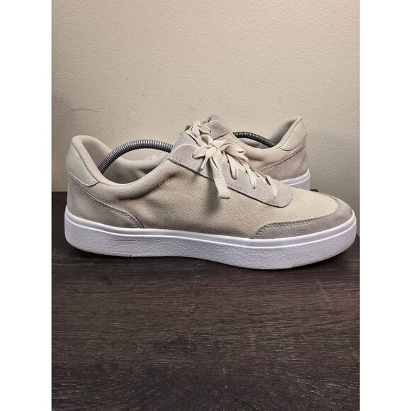Kizik Vegas Men’s Size 13 Wide Beige Canvas Casual Lace Up Hands Free Sneakers - Picture 2 of 8
